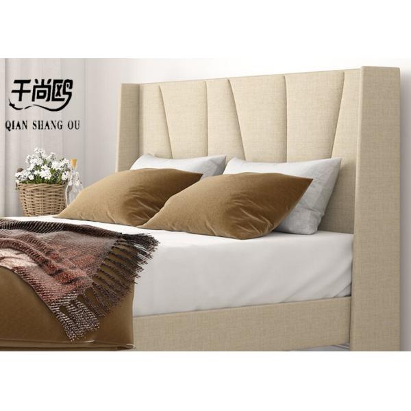 Low Key Linen Upholstered Full Size Bed 2m X 2m Breathable Overall Disassembly / Assembly