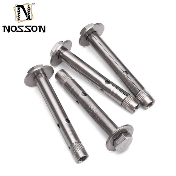 700 Capacity M8 M10 M12 Grade 8.8 GS Galvanized Steel Hex Head Antiskid Shark Fin Sleeve Anchor Bolt IN and ISO Standard