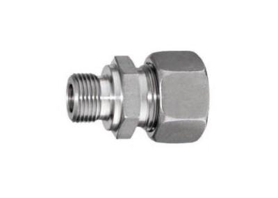 Stainless Steel Stud Couplings Hydraulic Pipe Fittings BSPP Inch Thread With Hard Seal