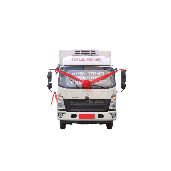 Sinotruk Howo Pequeno Camião de Caixa de Frigorífico 95km/h 130hp 5 toneladas Mini Camião de Frigorífico