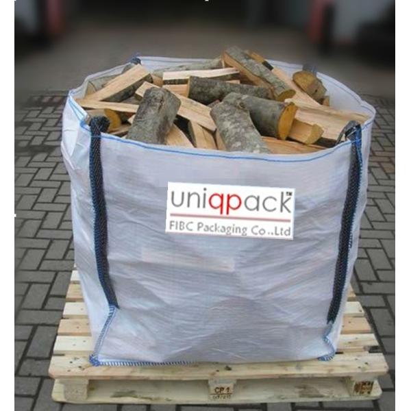 Firewood waterproof bulk material bags , 4 panel full opened top big bags