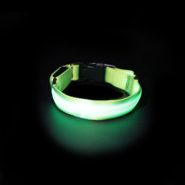 Pet LED Dog Collar Light Premium Waterproof Adjustable Luminous Training Nylon Printed