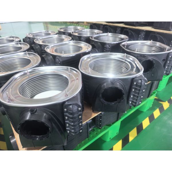 Main Stainless Steel 24-28KW Boiler Heat Exchanger 100mm Inlet Diameter