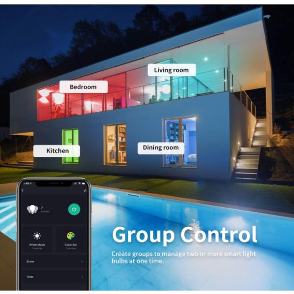 CE UKCA Certified 5W 120D Smart Wifi APP Voice Control GU10/MR16 LED Spot Light Hotel