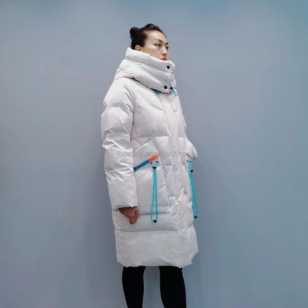 FODARLLOY F23532 Ladies Warm Hooded Cotton-padded Clothes Women Slim Long Winter Jackets Women Coats