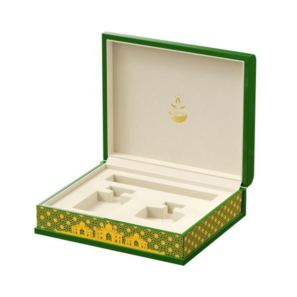 Luxury Gift Box Custom MDF Wooden PU Leather Gift Packaging 2 Slots Wooden Perfume Gift Box for Perfume