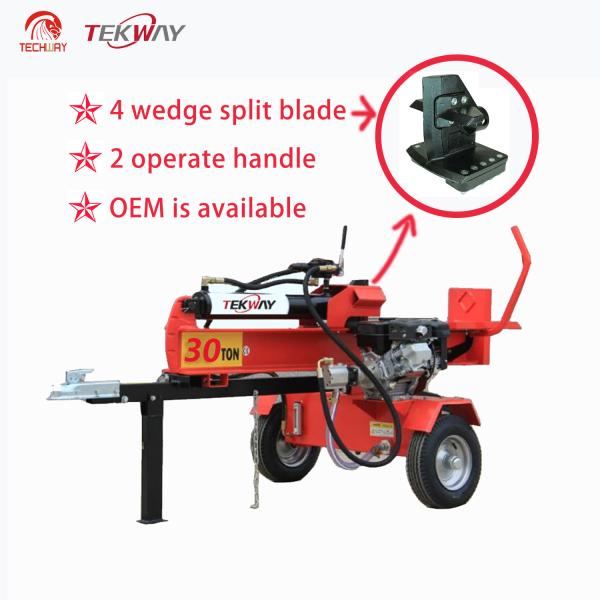 40T Wood Log Splitter Wood Splitting Machine 610mm Length 15Hp Engine of Honda B&S Kohler Loncin