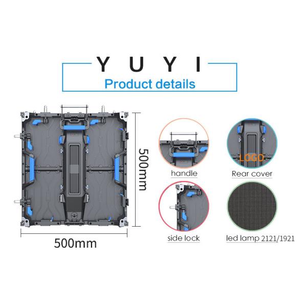P2.6 Outdoor Rental LED Display with 500*500mm Cabinet Size and Waterproof LED Video Wall