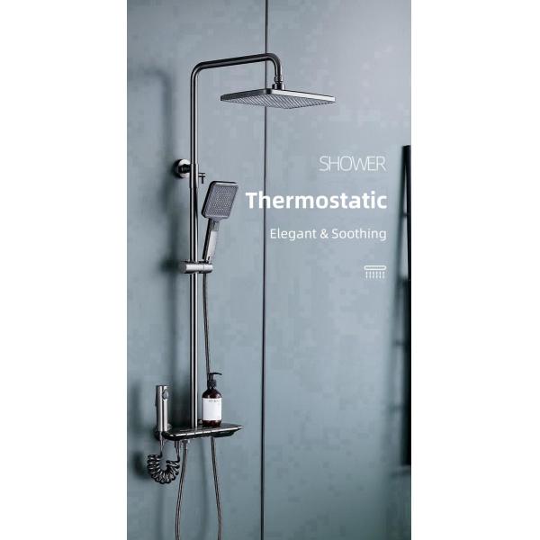 Household Thermostatic Exposed Valve Showers Rainfall Shower Set OEM ODM