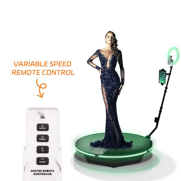 100cm Wireless RGB Automatic 360 Rotating Photo Booth Machine Selfie Video Photobooth