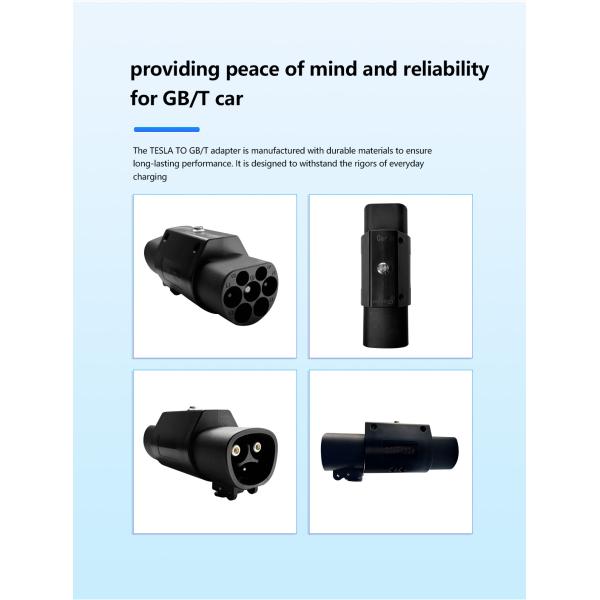 GBT Interface Standard Black 7kw Tesla EV Charging Adapter NACS to Car Connector Socket Switch 32A Output Current EV Charger