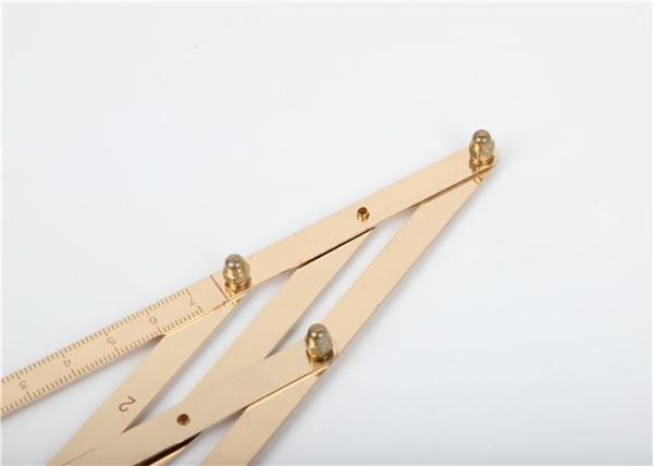 Professional Tattoo Accessories , 4 Prong Stainless Steel Golden Mean Caliper For Eyebrow