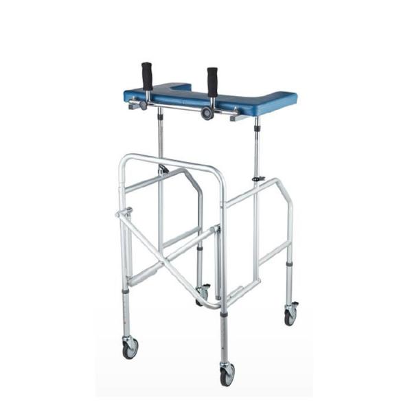 Adult 4-leg Walker Aluminum/Steel Folding Under Arm Walker with 4 wheels