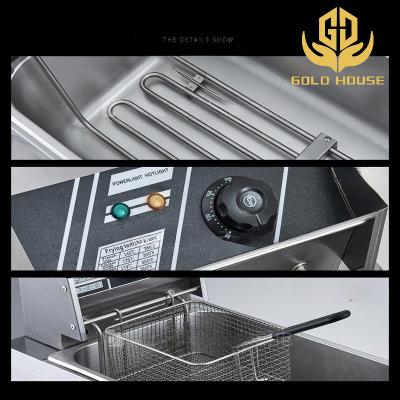 Smart Kitchen Commercial Equipment Gas Powered Hot Pot Deep Fryer Combo