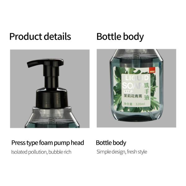 Minty Notes Lemon Hand Soap Liquid , Green Notes  Antibacterial Foaming Hand Soap
