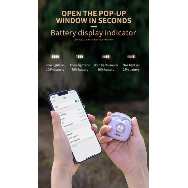 Noise Cancelling Kids Earphones IPX3 Waterproof Wireless Bluetooth Earbuds