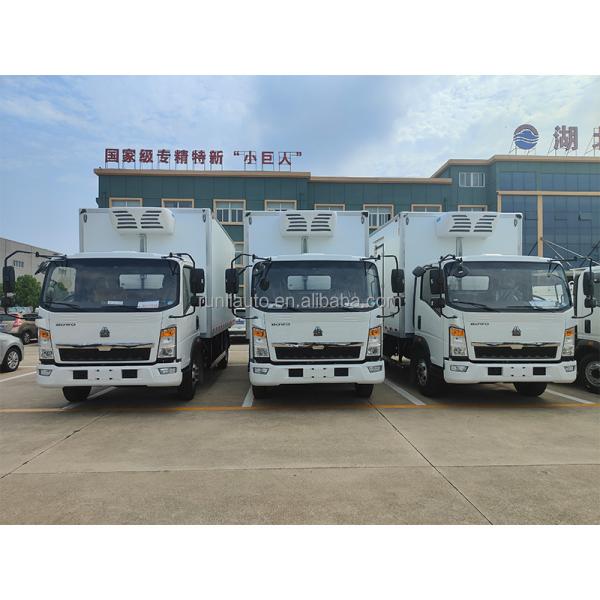 SINOTRUK 4x2 LHD Or RHD small freezer truck Refrigerator Mini Truck 95km/h