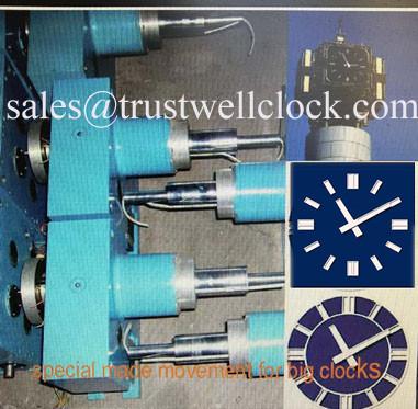 four 4 faces building wall clocks with sound strike bell chime the each hour time, with minute and hour hand