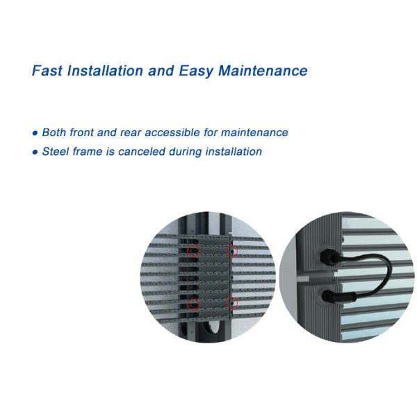 10000nits IP67 P15.625 Led Curtain Display Panel for Media facade