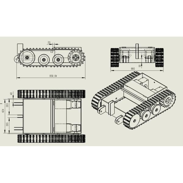 Нагрузка Undercarriage 150KG машины лужайки кося садовничая резиновая