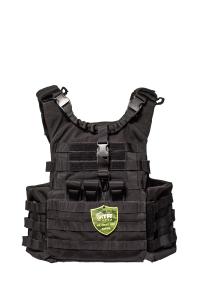 NIJ IIIA Black Tactical Military Ballistic Vest Level 4 Plate Carrier
