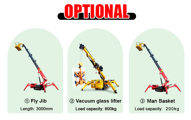 HTSC800 Dual Power Crawler Spider Crane Hexagonal Fully Automatic