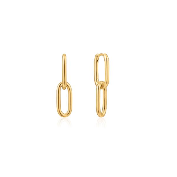 Свадебное событие Простая серебряная кабельная ссылка Студ серьга 30 мм высота элегантный дизайн