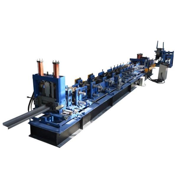 Strut Galvanized U Beam Steel C Z Channel Purlin Roll Forming Machine Hydraulic Profile Cutting