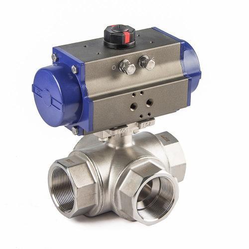 High Mounting Pad Stainless Steel Ball Valve Three Way Floating ISO 5211 Lockable Ball Valve