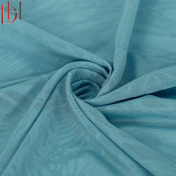 Ice Silk Oilproof Tricot Jacquard Fabric Customized 88% Polyester 12% Spandex