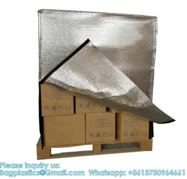 Thermal Hood Moistproof Insulated Pallet Cover With Zipper Pallet Cover Cold Shipping Packaging Insulated Pallet Bag
