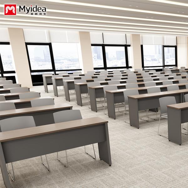 Ergonomic Commercial Furniture Long Strip Office Desk with Storage Drawers and Adjustable Height Legs