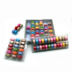 0.3mm PET Glossy Lamination 6 Pack Macaron Box With Bee Printing