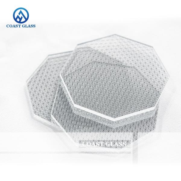 Clear Custom Cut Beveled Glass Circle Round Flat 1mm Cutting Hole