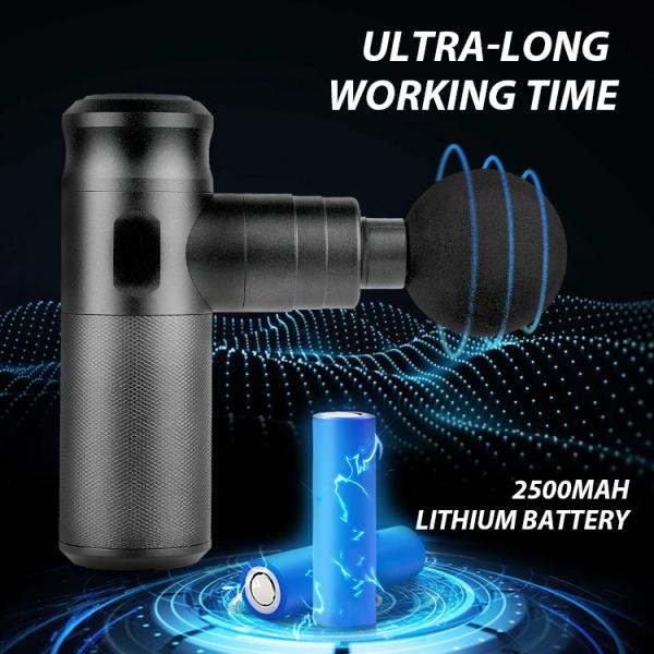 Custom Logo Gun Massager Timing Control and 6H Working Time for Relaxing Deep Muscles