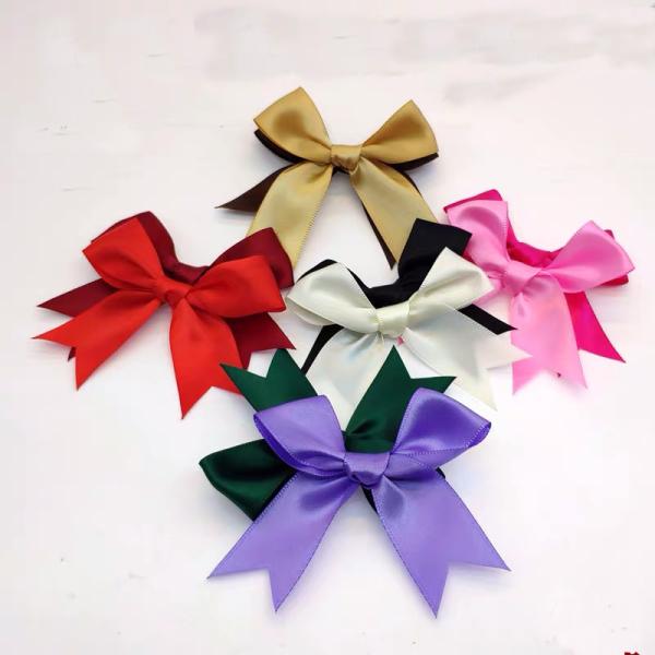 Бесплатный образец ручной работы Сатин ленточный лук для упаковки подарков и декорации бутылок