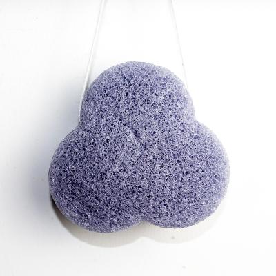 A flor de Tripetal ilumina a irritação suave da esponja Konjac da alfazema da cara não