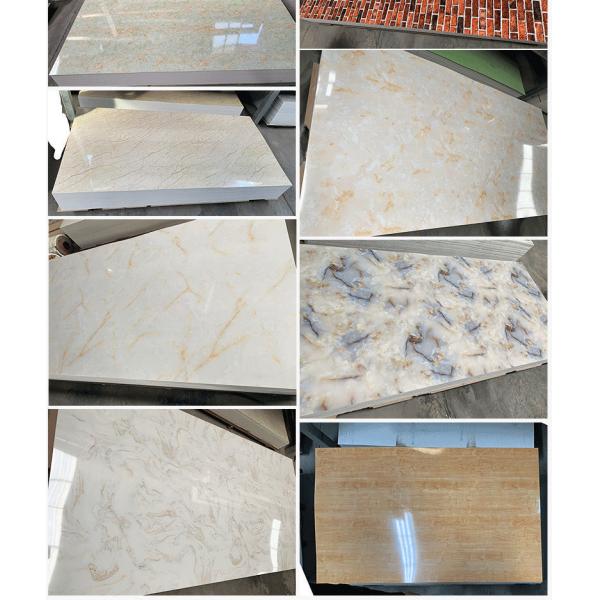 Luxury High Glossy 1220x2440mm 3mm PVC Marble Sheet Interior Wall Decoration