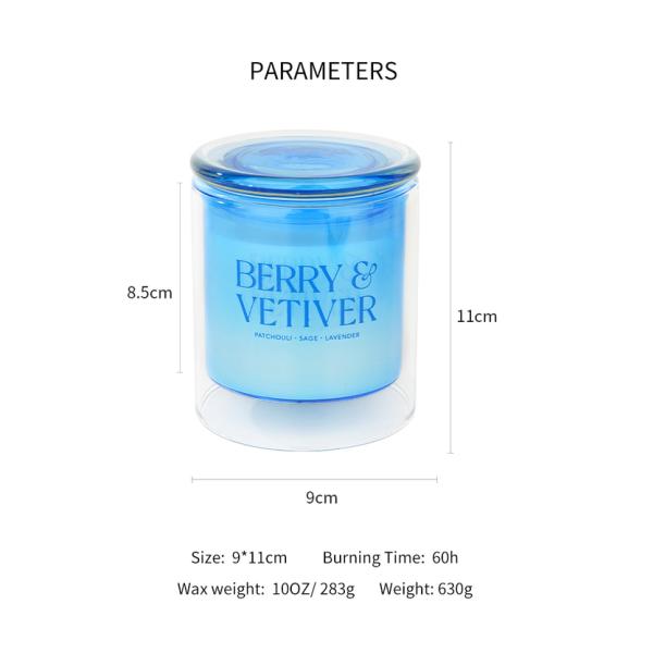 Glass Jar Scented Candle April Fool's Day Occasion Double Wall Clear Transparent High Borosilicate Candles