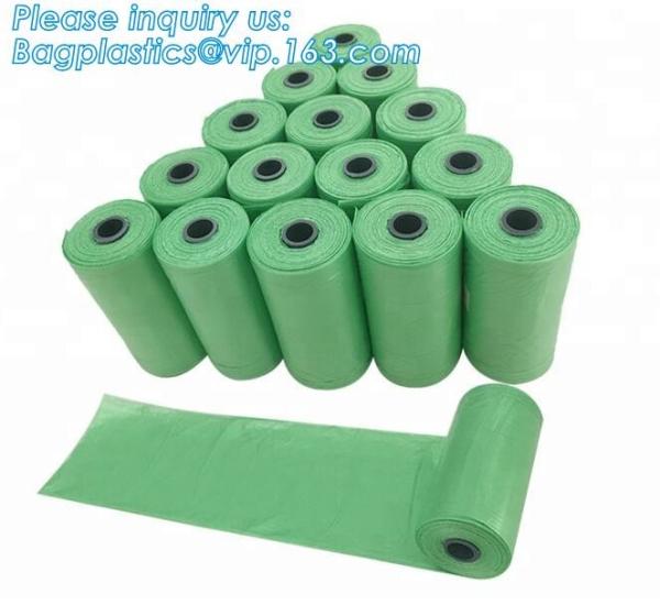 LED Flashlight Dog Waste Bag Dispenser Holder with Pet Waste Bag Poop Roll Bags, BPI ASTM D6400 EN13432 Approval Customi