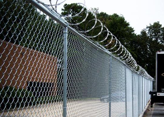 Black Pvc Coated 5 Foot Steel Chain Link Fencing Lightweight