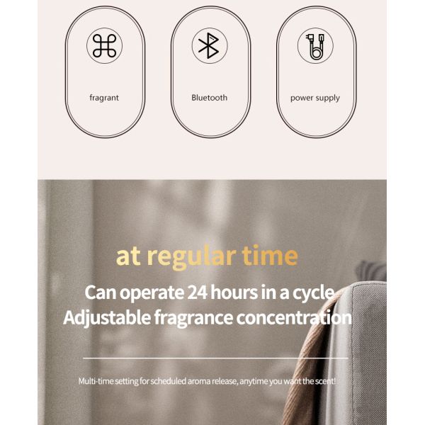 2W Rectangular Battery Operated Fragrance Diffuser With Bluetooth APP Control