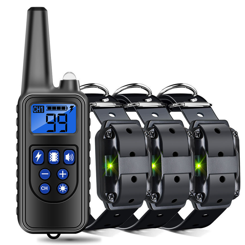 Waterproof Smart Electric Dog Bark Control Device & Training Collar with Remote Control Rechargeable IP67 Rated Plastic Material