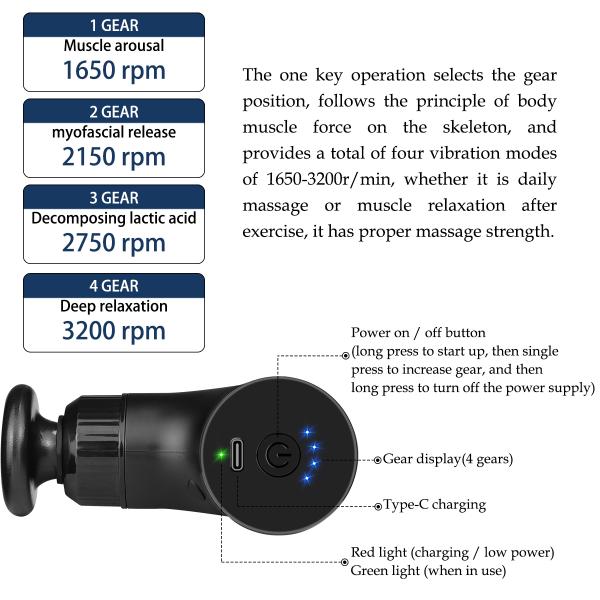 Dropshipping Portable 10mm Powerful Pocket Mini Massage Gun with Case