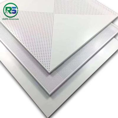 White Perforated AA1100H24 Aluminium Clip In Ceiling tiles for Shopping mall
