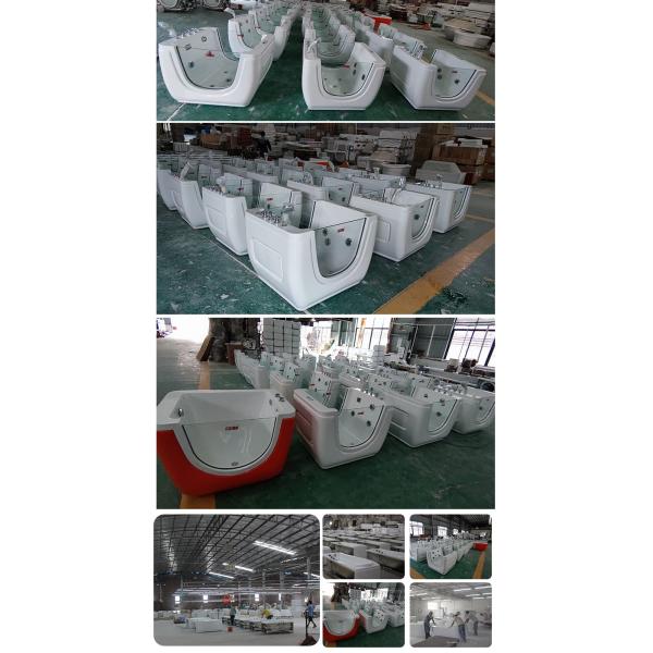 Ozone Pink Baby Spa Bathtub Freestanding Indoor With Air Bubble 860mm