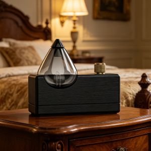 Natural Beech Wood Aroma Diffuser with 2600mAh Lithium Battery, Cold-air