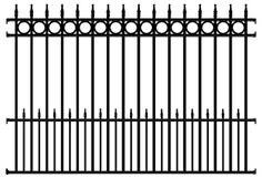 Powder Coated Spearhead Tubular Steel Fence 45cm-360cm