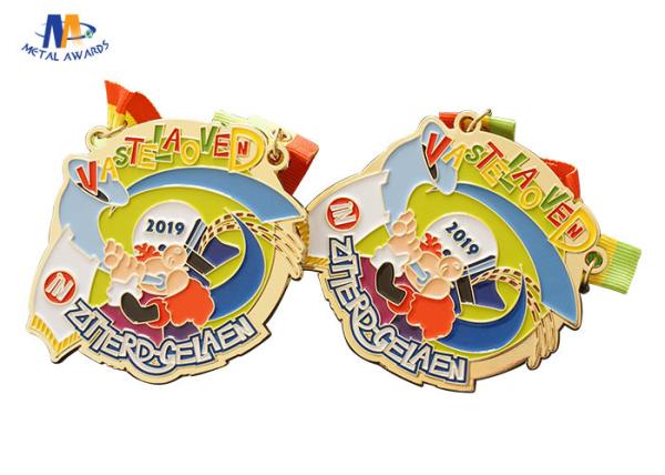 Personlized Metal Award Medals Colorful Filled Medailles 88.9*3MM