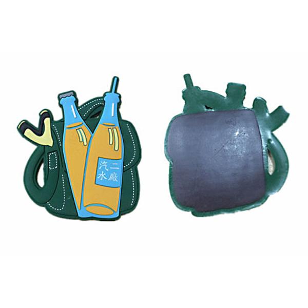 Soft PVC 3D Refrigerator Magnets Photo Frame Embossed Logo Design 80*80mm Size